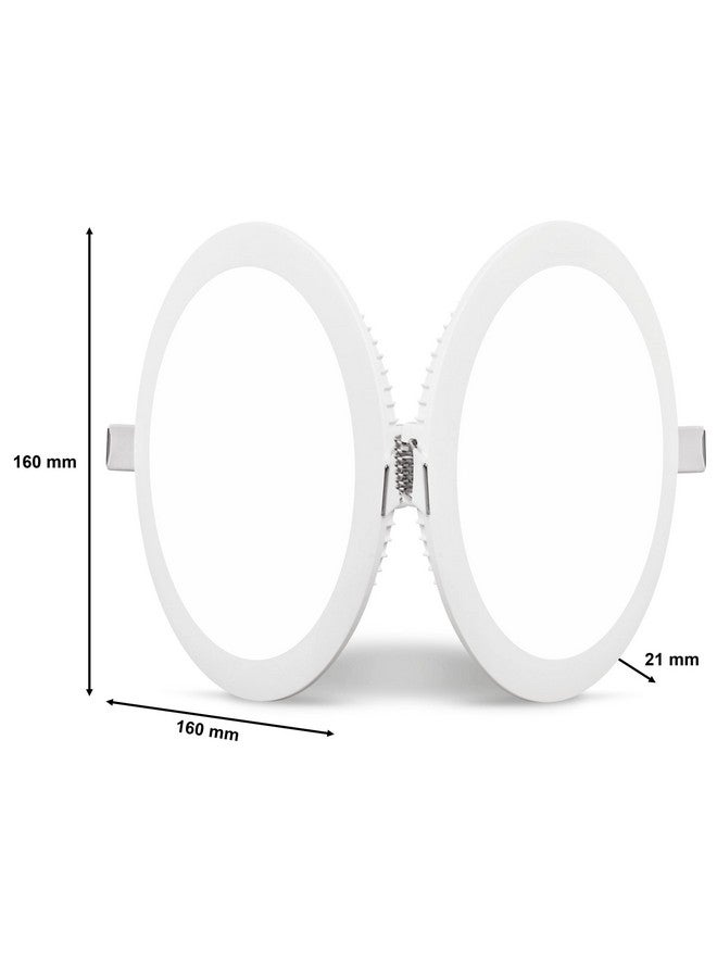 PHILIPS 12W Round AP Plus UltraGlow LED DL Recessed LED Panel Ceiling Light (Pack of 4,Warm White) - Image 3