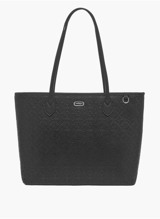 MISSY Womens Missy Monogram Textured Tote Bag With Wallet And Coin Purse