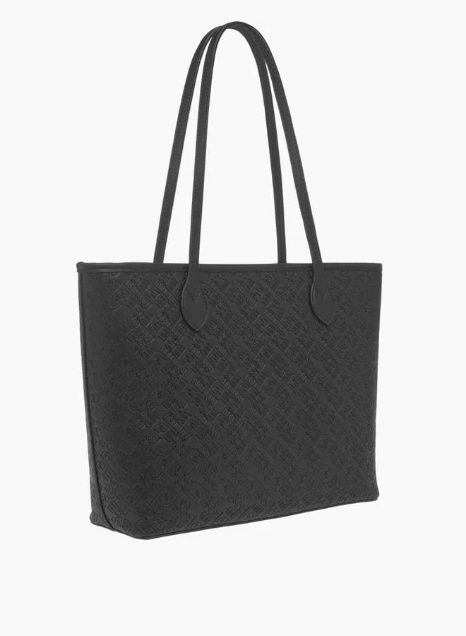 ميسي Womens Missy Monogram Textured Tote Bag With Wallet And Coin Purse