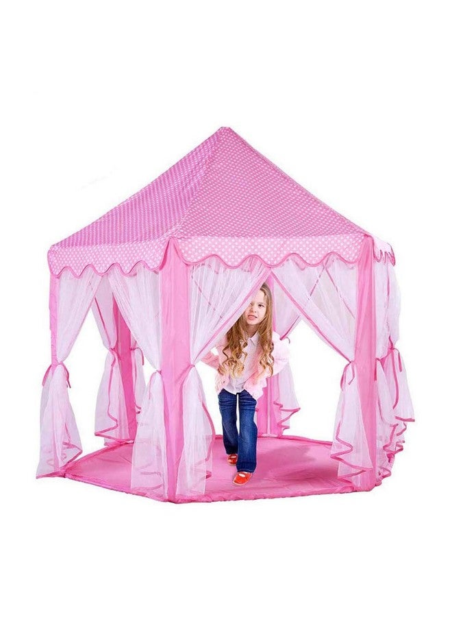 Webby Kids Indoor and Outdoor Jumbo Castle Play Tent House with 10 Balls, (Pink) - Image 3