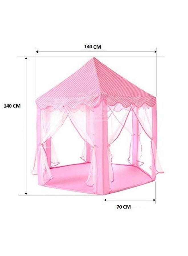 Webby Kids Indoor and Outdoor Jumbo Castle Play Tent House with 10 Balls, (Pink) - Image 4
