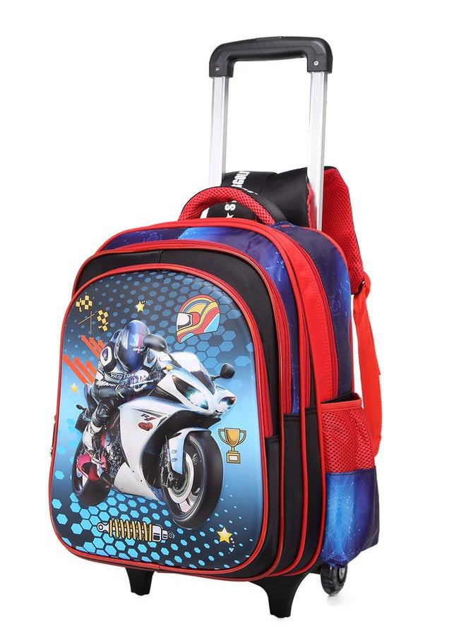 Stargold - Baby Backpack 3Pcs For Baby Boys 1 lunch 1 Pencil Box And 1 Bag With Adjustable Strap For School 2 Wheels 16 Inch - Image 1