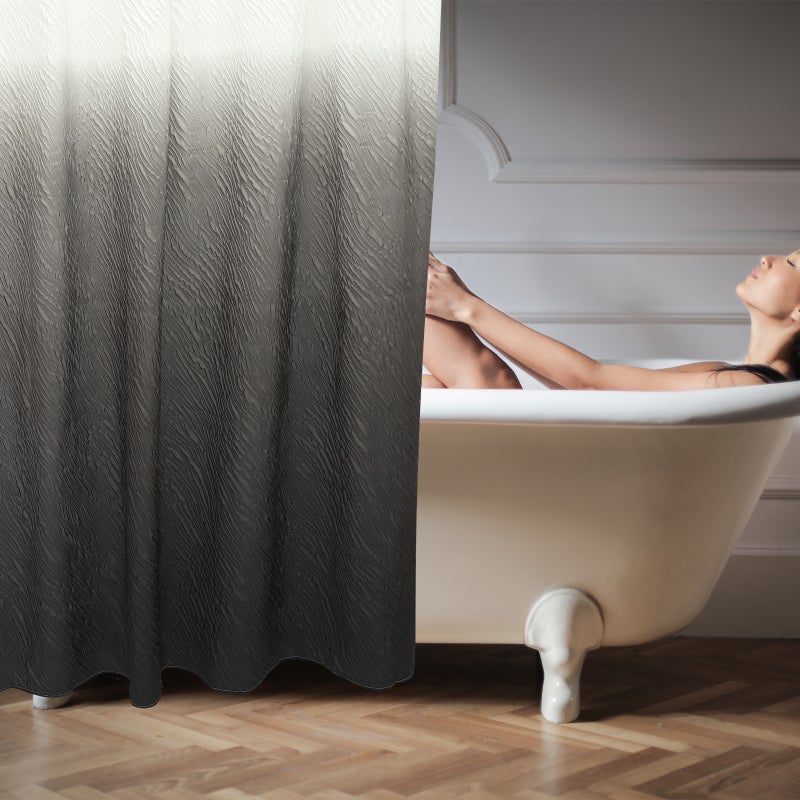 🚽 ستائر حمام مقاومة للماء م البوليستر متي ة سهلة التركيب - Image 1