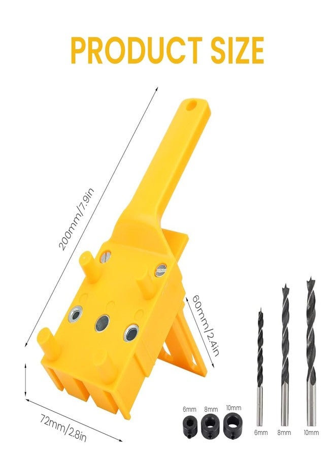 Serplex® 8Pcs Hole Drilling Locator Tool Set Includes 3 Dril Bits, Drilling Bushings Self Centering Doweling Jig Hole Drilling Locator Tool with Handle Multi Hole Drilling Locator Tool for Wooden Work - Image 2