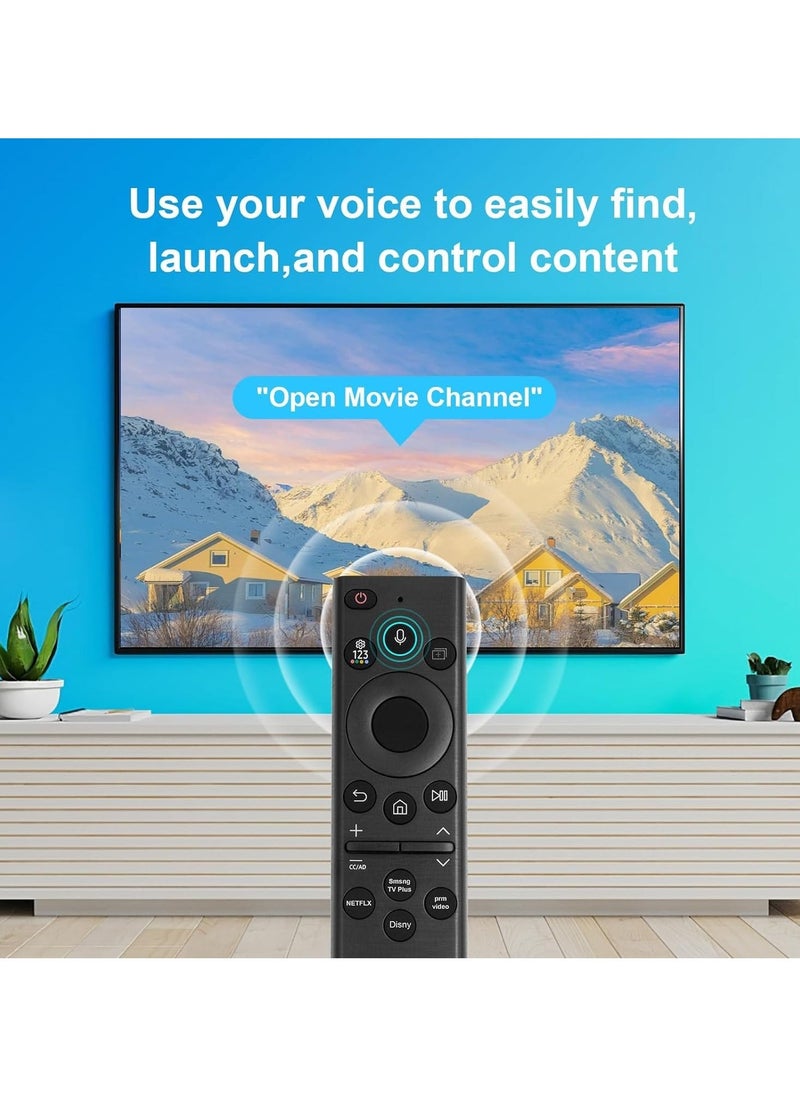 Voice Remote Control Replacement for Samsung Smart TV (No Solar), Compatible with Most 2018 to 2022 Smasung Crystal UHD QLED The Frame QLED 4K 8K Smart TVs(BN59-01385A/BN59-01385B)