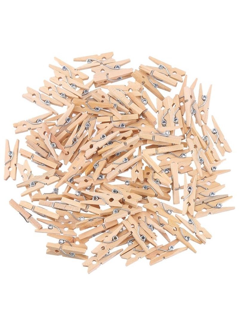 60 Pcs Wooden Clothes Pegs Rust Stain Resistant Washing Line Strong Durable Laundry Rack Cloth Clips Eco Friendly Strong Grip Bamboo Pegs DIY Projects Crafts for Home Nursery School  - Image 1
