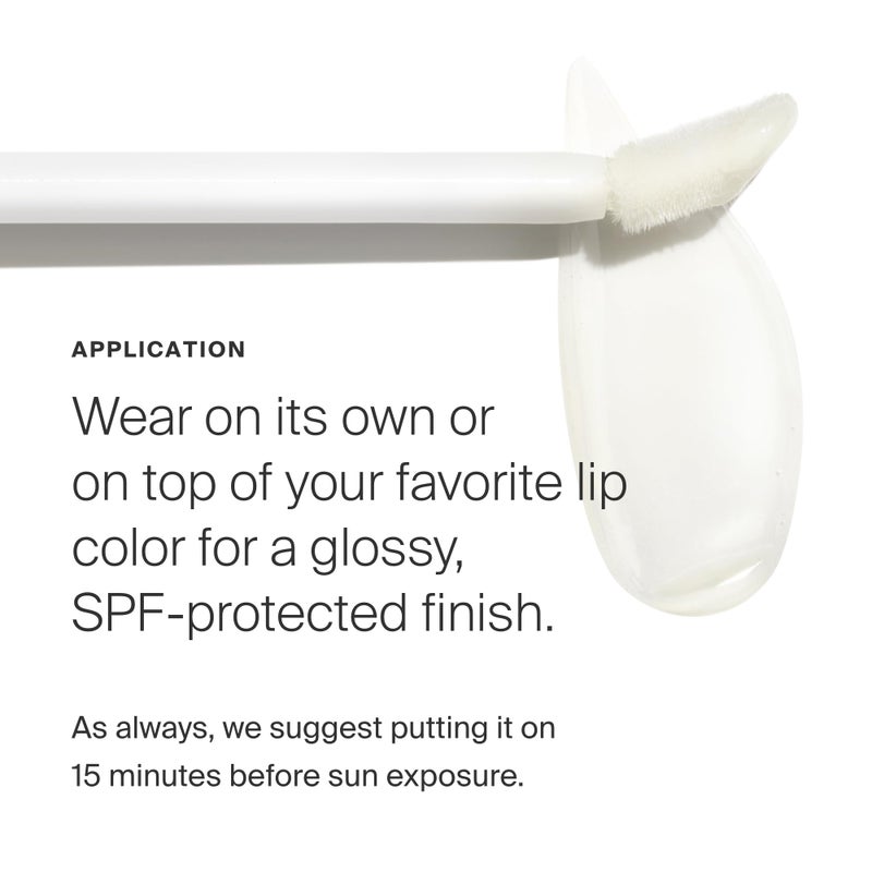 Supergoop! Lipscreen Shine SPF 40, 0.34 fl oz - Water-Resistant Clear Lip Gloss - Broad Spectrum SPF Lip Balm with Grape Seed Extract, Sunflower Seed Oil & Kelp Extract - Non-Sticky Formula - Image 4