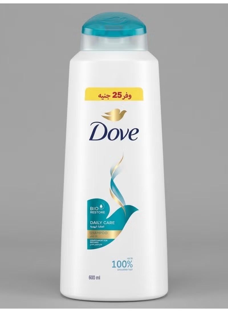Dove Shampoo Daily Care For Dry Hair 600 Ml - Image 1