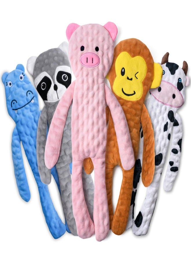 SHARLOVY No Stuffing Dog Toys 5 Pack, Crinkle Interactive Dogs Toy for Boredom, Puppy Toys for Teething to Keep Them Busy, Cute Squeaky Dogs Toy for Small, Medium, and Large Breed - Image 1