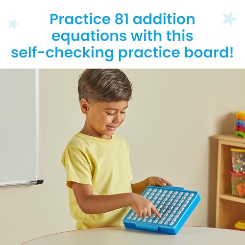 hand2mind Addition Practice Board, Math Facts Games, Number Games, Math Manipulatives Kindergarten, Educational Toys, Kids Learning Toys, Math Centers for Classroom, Preschool Learning Activities - Image 3