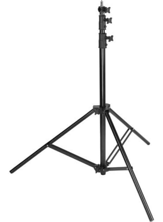 Impact حامل إضاءة ثقيل الوزن مع وسادة هوائية (أسود، 9.5') - Image 2