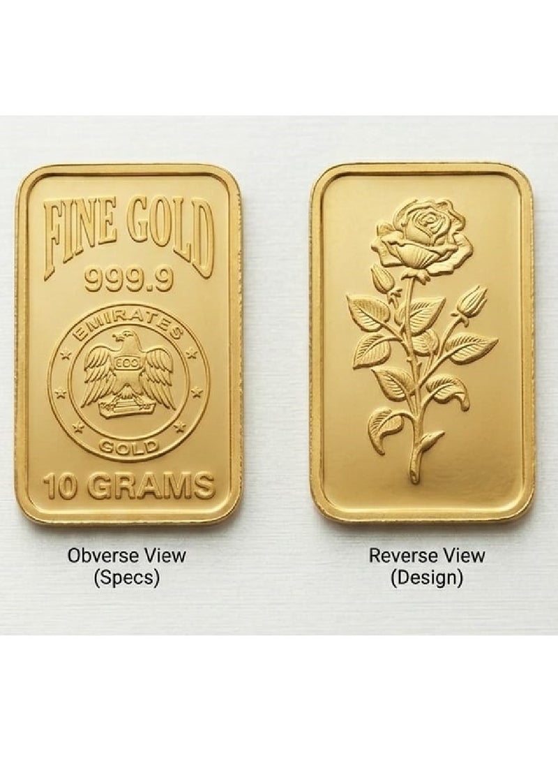 Emirates Gold 10g Gold Bar 999.9 Fine Gold | Guru Jewellers Dubai - Image 2