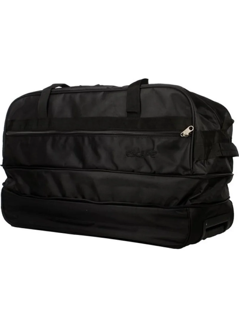 إسكاب 203 Black Large Size Bellows Wheeled Travel Bag