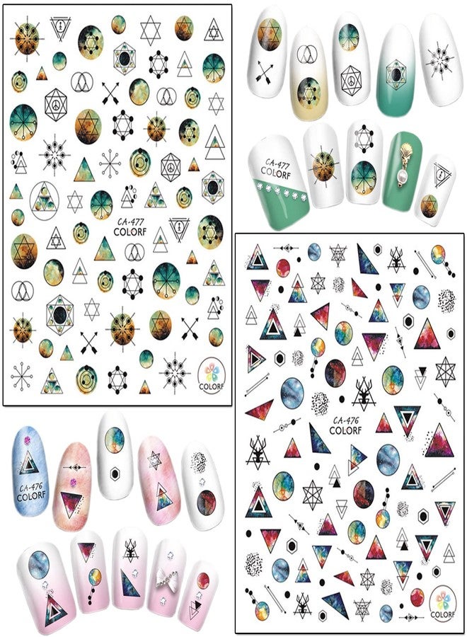 Vezocim Alien Nail Art Stickers, Astronaut Earth Moon Star UFO Rocket Eyes Nail Sticker Holographic 3D Self-Adhesive Nail Art Decals Design, Nail Decal Supplies for Women Girls Manicure Charms Decorations - Image 5