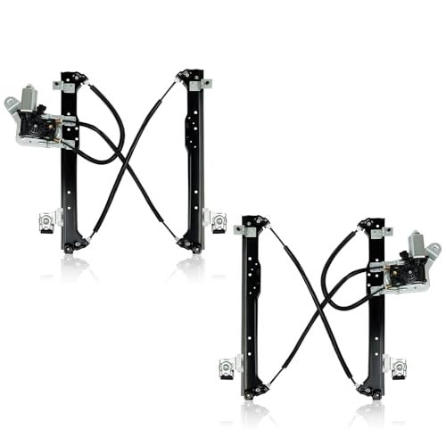 OVANOH Pair Rear Driver & Passenger Power Window Regulator w/Motor Compatible for Chevy Silverado Tahoe Suburban Avalanche Cadillac Escalade GMC Yukon Sierra 2000-2007 Left & Right Side(Set of 2) - Image 1