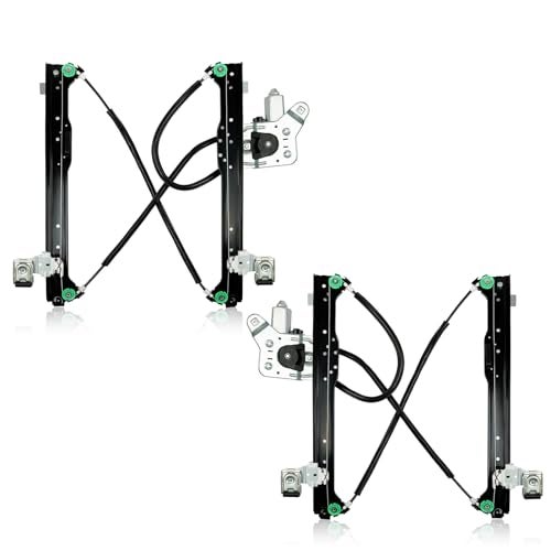 OVANOH Pair Rear Driver & Passenger Power Window Regulator w/Motor Compatible for Chevy Silverado Tahoe Suburban Avalanche Cadillac Escalade GMC Yukon Sierra 2000-2007 Left & Right Side(Set of 2) - Image 2