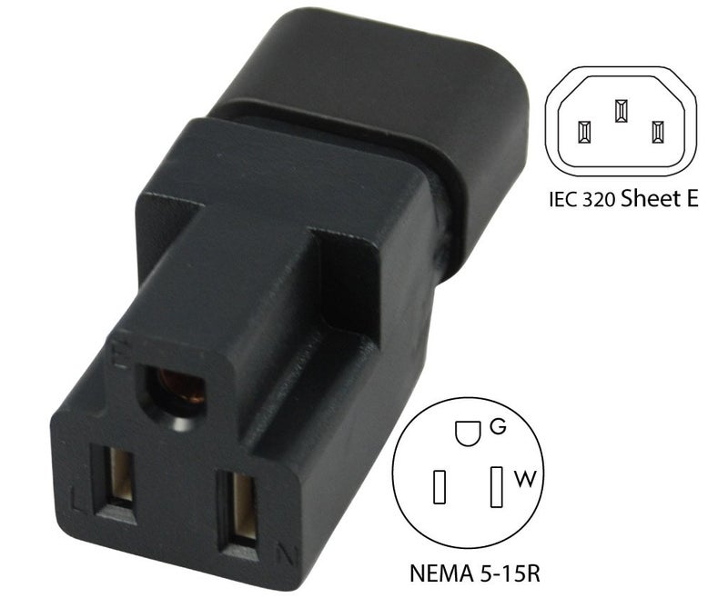 Conntek كونتيك 30130 محول قابس IEC C14 إلى NEMA 5-15R 10 أمبير - Image 3