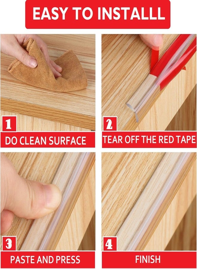 ECHSRT Silicon Edge Protector, Baby Proofing Edge Protector Strip for Kids, Corner Protector for Sharp Edges, Desk, Table, Bed, Safety Cover for Sharp Corners & Edges (Transparent - 2 Meter) - Image 5