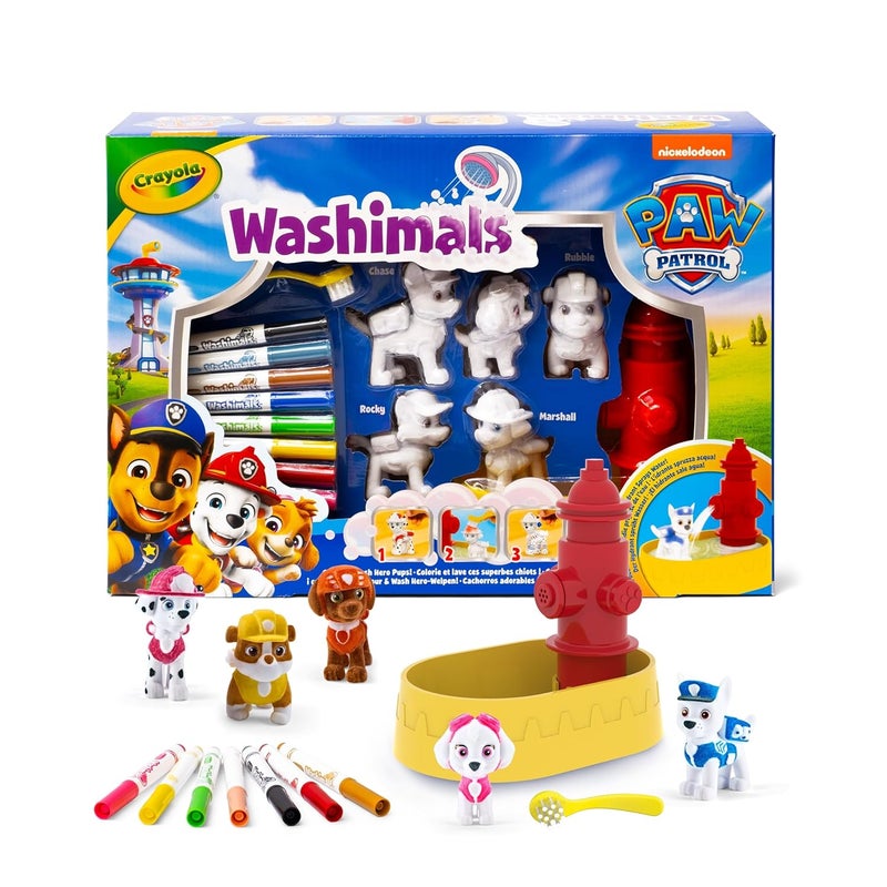 Crayola PAW Patrol Washimals Colour & Wash Hero Pups Activity Set (5 Pups) - Image 2