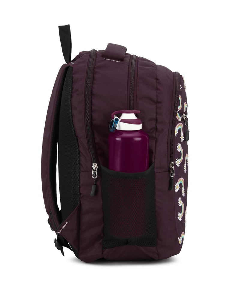 HYDER 35L Latest And Trendy Stylish Waterproof College/Casual/School Bag/Backpack For Kids, Boys, Girls, Men And Women | Best Bags For Everyday Use (Wine) - Image 2