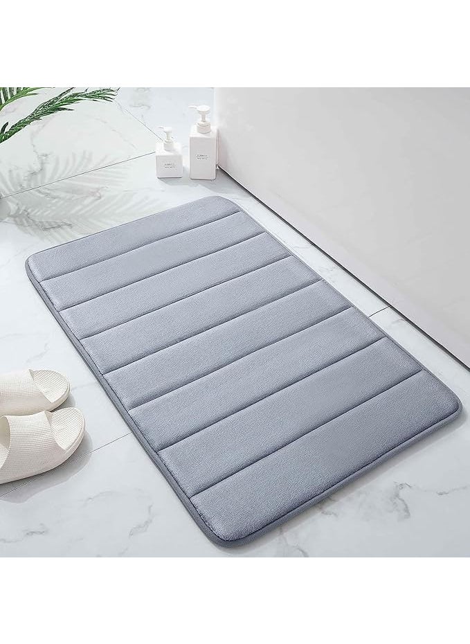 istore iSTORE Memory Foam Bathroom Door Mat Coral Velvet Super Non-Slip Rapid Water Absorption Soft and Comfortable Easier to Dry Machine Wash Bathroom Mat  - Image 1