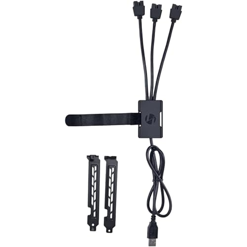 Lian Li USB 2.0 Internal 1 to 3 Hub (Type A Male Port) Black - Image 1