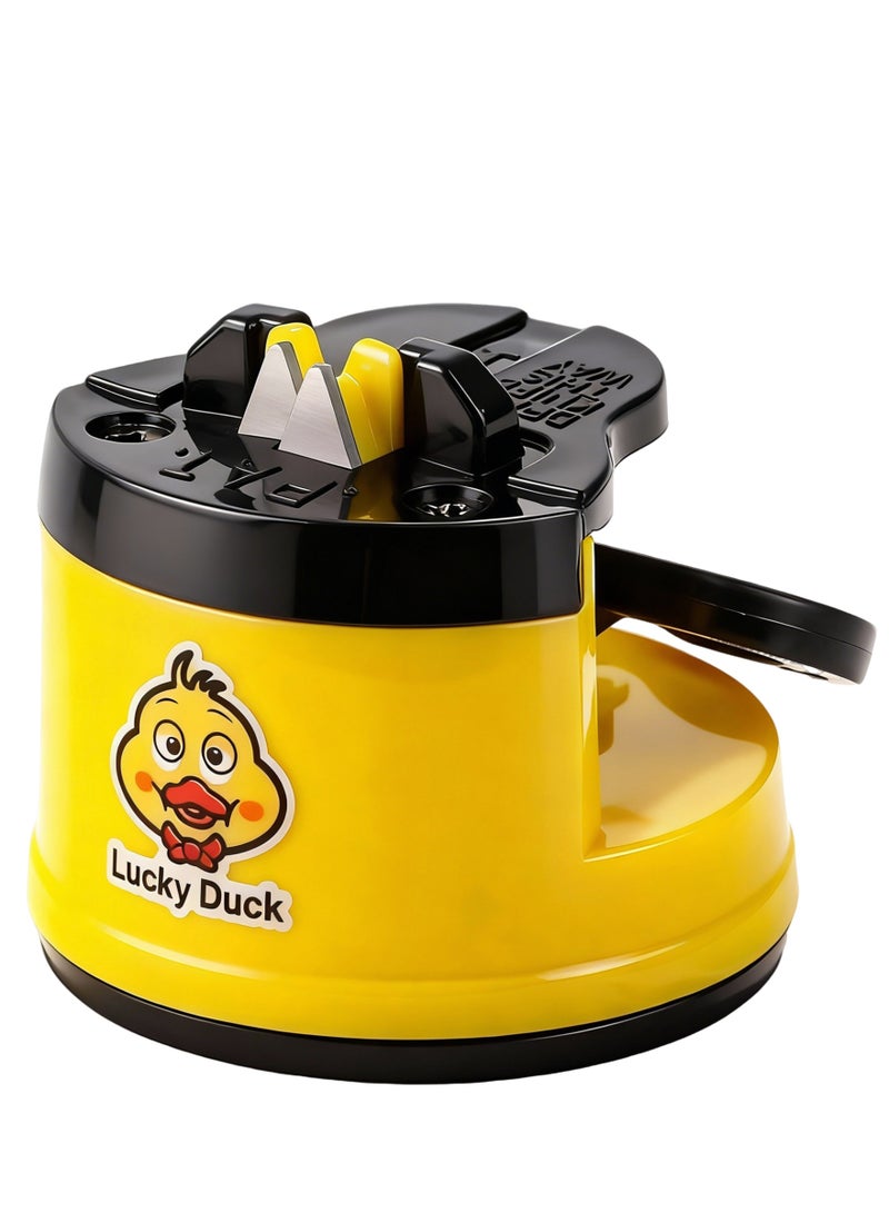 Knife Sharpener, Portable Sharpening Stone with Suction Cup, Household Kitchen Tool - Image 1
