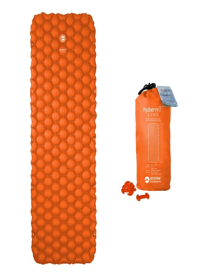 ECOTEK Outdoors Hybern8 Lynx - Linkable, Oversized Sleeping Pad - Innovative & Easy to Use - Lightweight & Compact - Perfect for Backpackers, Overlanders, Couples, and Families (Fire Orange) - Image 1