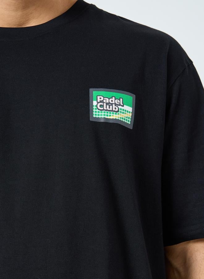 Styli Men Black Graphic Oversized T-Shirt - Image 4