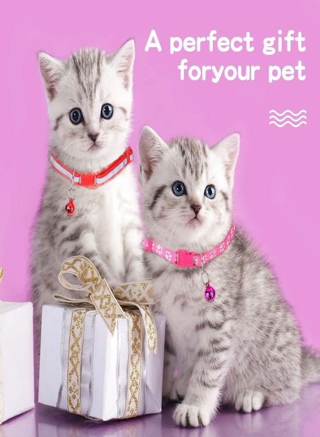 Yunsailing 24 Pcs Cat Collars with Bells for Litter Cat Puppy Soft Nylon Whelping Adjustable Reflective Kitten Collars for Newborn Pets Dogs Kitten, Assorted Colors - Image 5