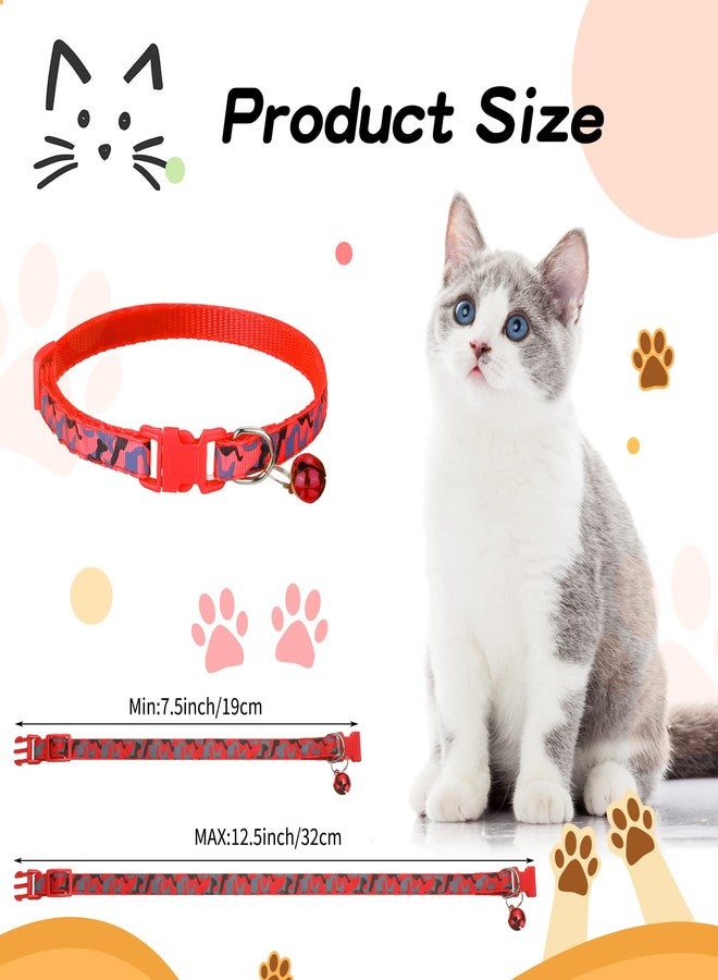 Yunsailing 24 Pcs Cat Collars with Bells for Litter Cat Puppy Soft Nylon Whelping Adjustable Reflective Kitten Collars for Newborn Pets Dogs Kitten, Assorted Colors - Image 2