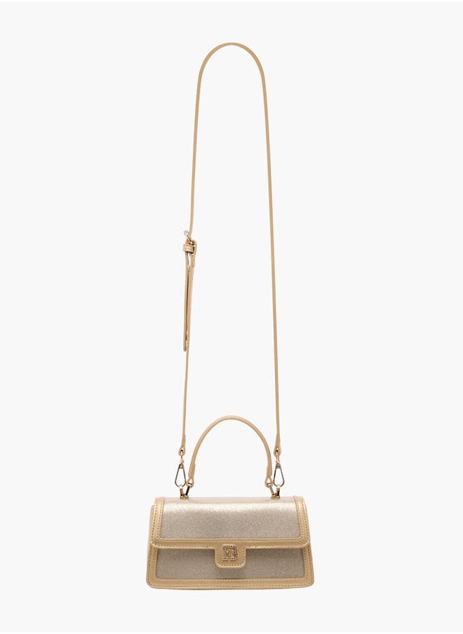 Flora Bella By Shoexpress - Women Panelled Satchel Bag with Detachable Strap and Button Closure Ramadan Collection - Image 1