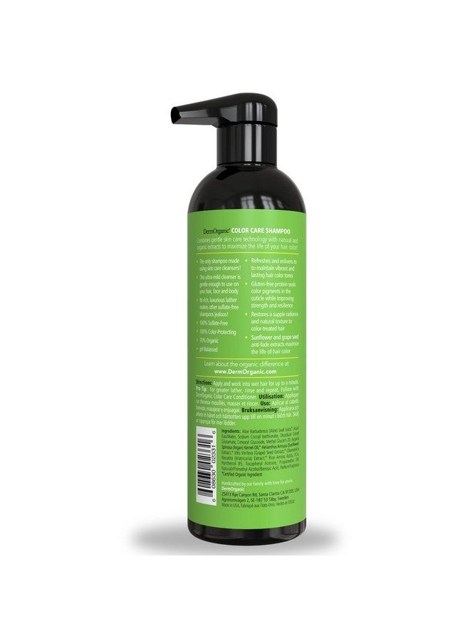 DermOrganic Color Care with Sunflower Anti-Fade Extract - Sulfate-Free - SHAMPOO 17 fl.oz - Image 2