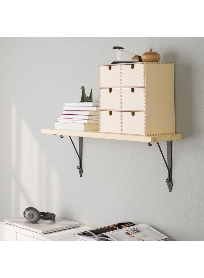 زبون رف حائط، خشب الحور الرجراج، 80×20 سم - Image 2