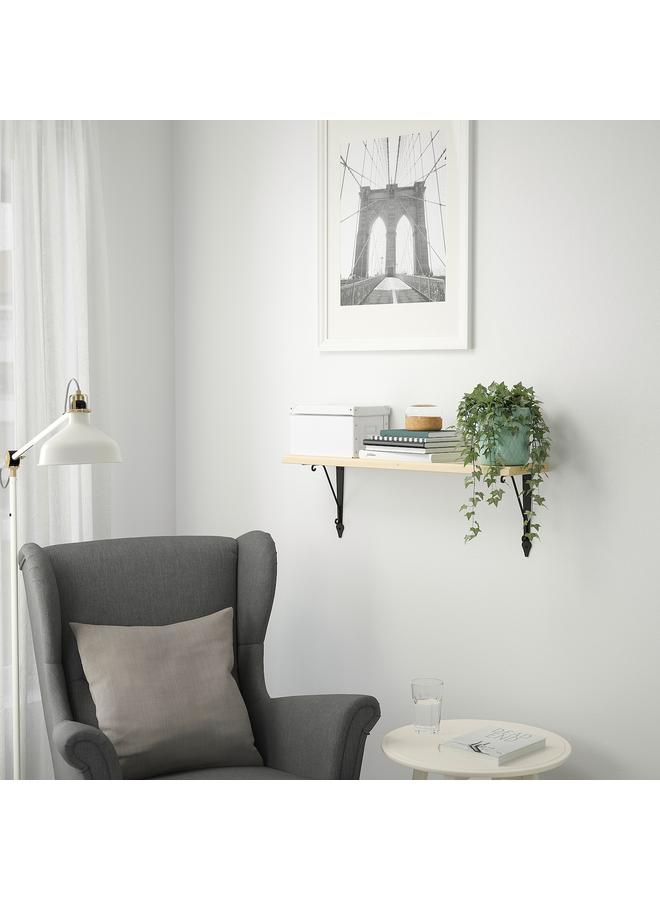 زبون رف حائط، خشب الحور الرجراج، 80×20 سم - Image 3