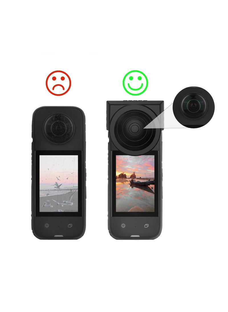 Generic - Lens Cap for Insta360 X3 X2, Lens Guard Protector Waterproof Cover Compatible with Insta360 x3 Action Camera Accessories, Lens Protector Lens Cap Silicone Case for Insta360 X3 X2 - Image 1