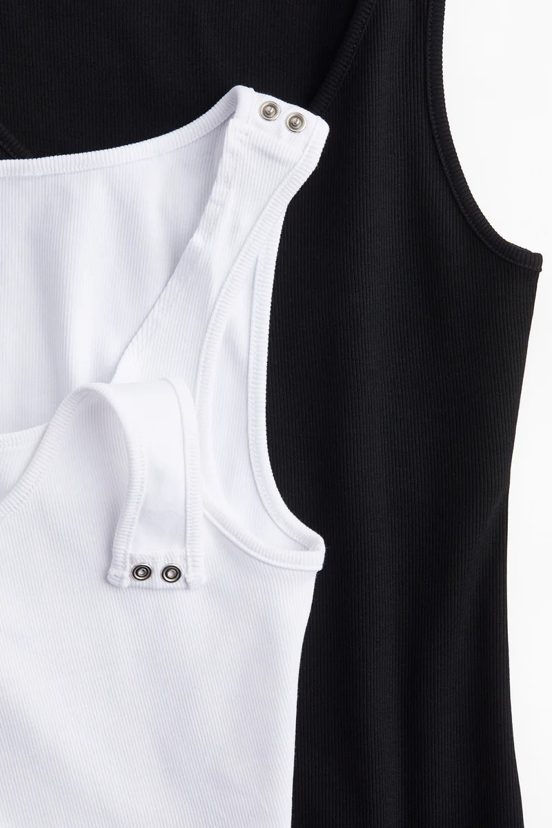 H&M  MAMA 2-pack nursing vest tops for Women | Best Price UAE
