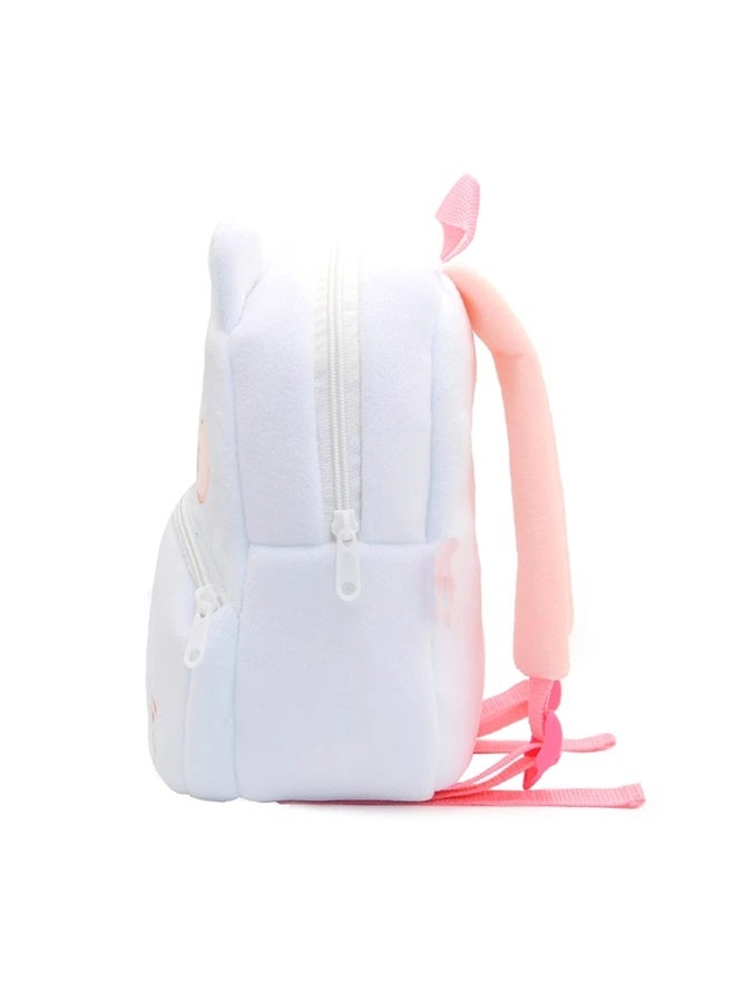 Cute Toddler Backpack,Cartoon Cute Animal Plush Backpack Toddler Mini School Bag for Kids Age 2-4 Years Old(White Cat)  - Image 3