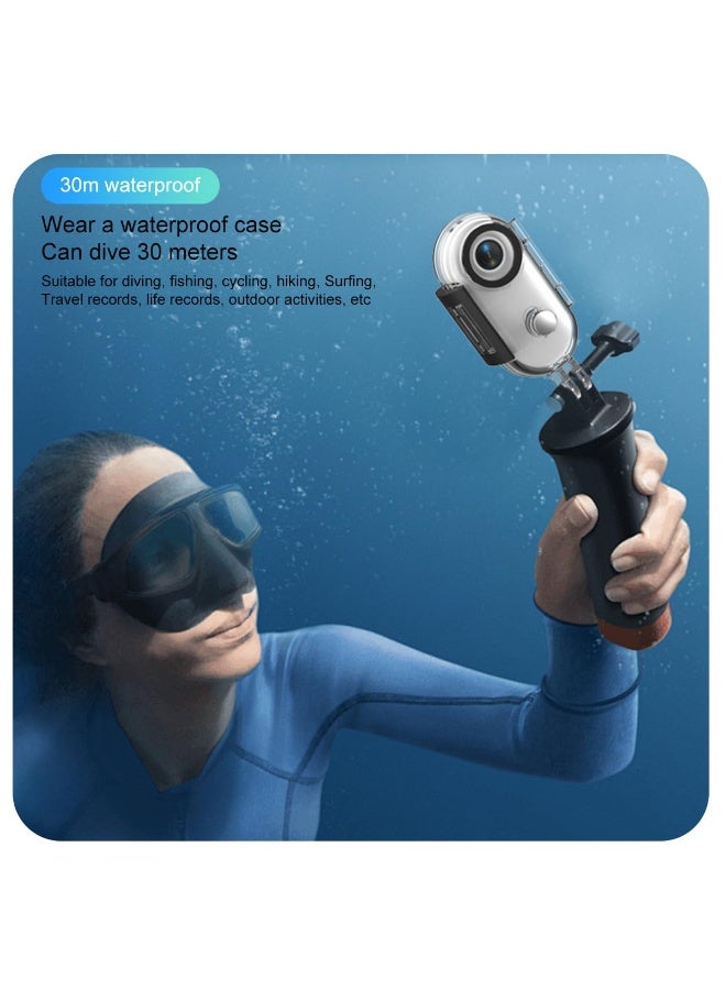 كاميرا أكشن صغيرة قابلة للارتداء بدقة 1080P مع تثبيت EIS، زاوية واسعة 120 درجة، مقاومة للماء 30 متر، واي فاي لتصوير الفيديو الرياضي - Image 3