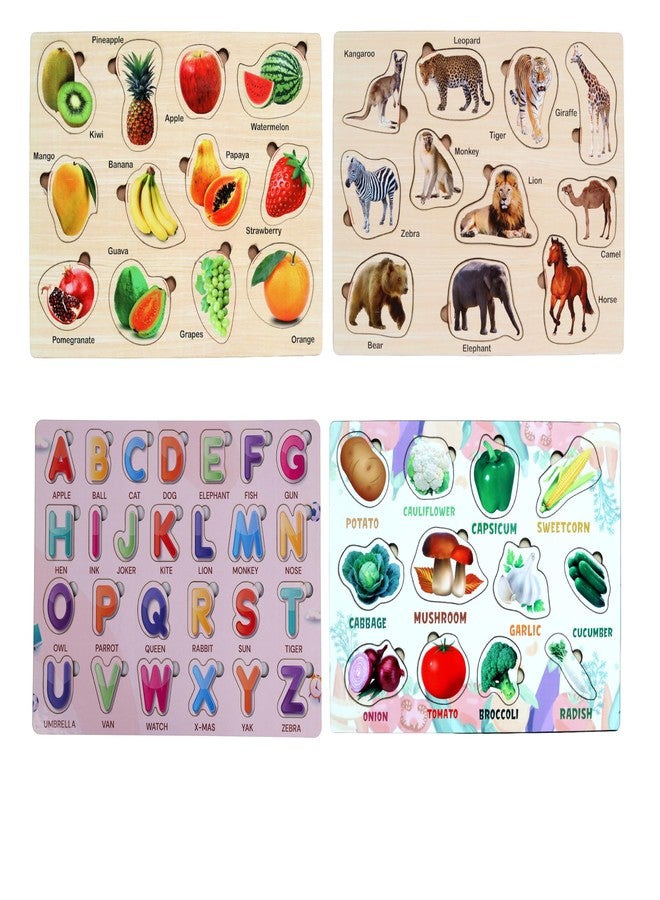 CRAFTICK Animal-Fruits-Alphabets-Vegetables Jigsaw Puzzles | Educational Toy for Kids Age 3 and Above | Memory Skills | Return Gift for Girls & Boys - Image 1
