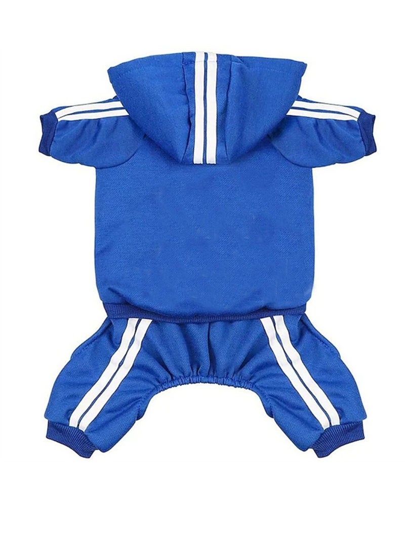 Loquat Squality Outdoor Sports Hooded Pet Clothing Autumn And Winter Clothing Nave Blue - Image 1