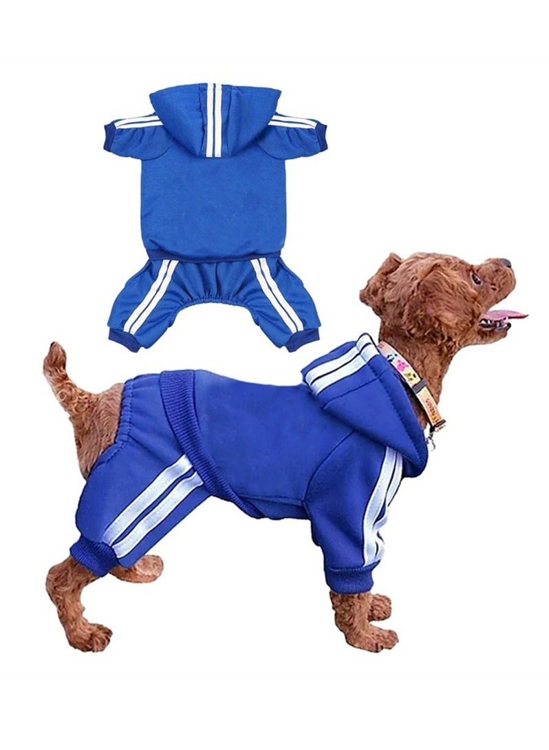 Loquat Squality Outdoor Sports Hooded Pet Clothing Autumn And Winter Clothing Nave Blue - Image 2