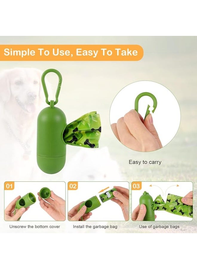 SKY-TOUCH Dog Poop Bags – 20 Rolls (300 Bags) with Adjustable Green Dispenser | Extra-Thick, Strong & 100% Leak-Proof Biodegradable Waste Bags for Dogs & Pets - Image 5