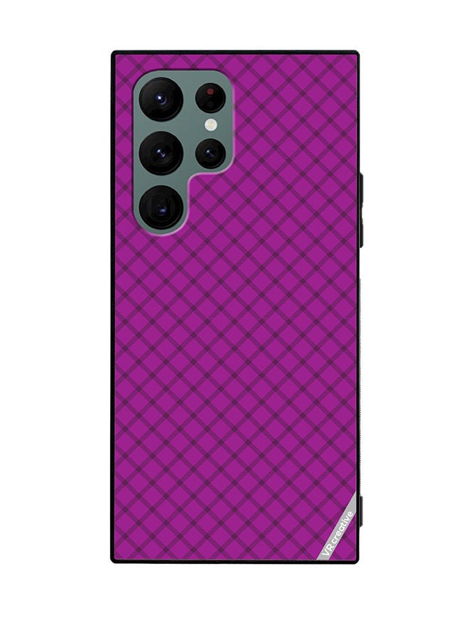 VR CREATIVE Protective Case Cover For Samsung Galaxy S22 Ultra 5G Cheks Color Square Geometric Texture Design Multicolour - Image 1