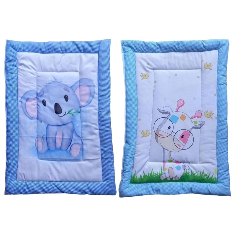 SmallBerry™ Newborn Baby Godadi Bedding Set with Mattress | Multi-Color & Design for Infants | Pack of 2 | Cozy Nursery Essentials for Your Precious Bundle of Joy (Pan&Gir) - Image 1