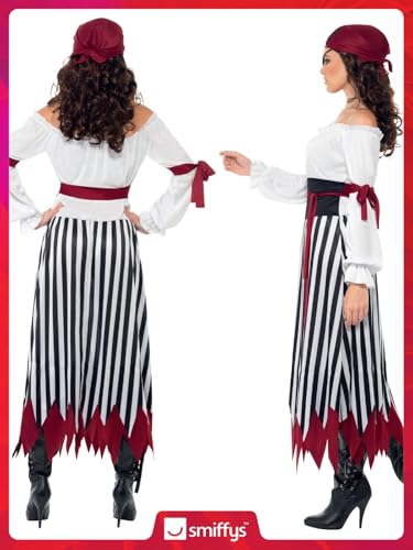 Smiffys Pirate Lady Costume, Black & White, S - US Size 6-8 - Image 4