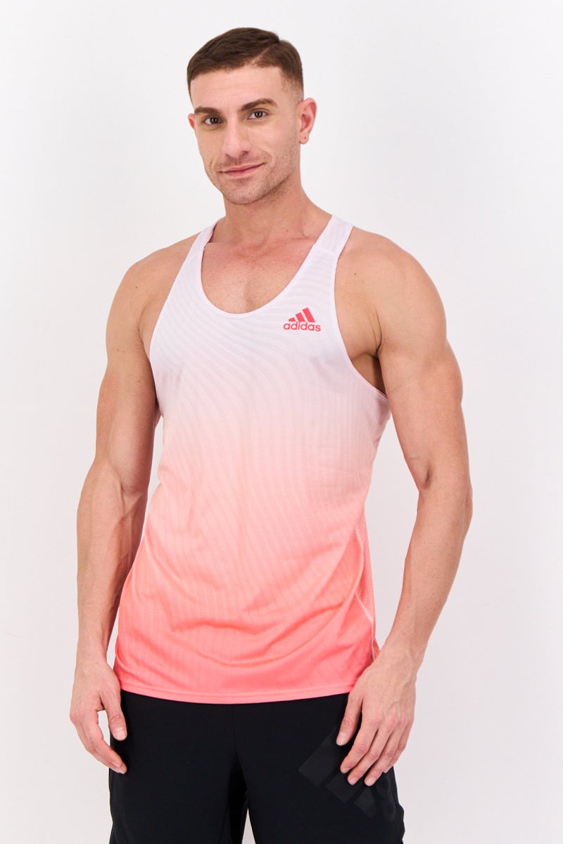 Adidas Men Sportswear Fit Sleeveless Training  Vest, Coral  - Image 1