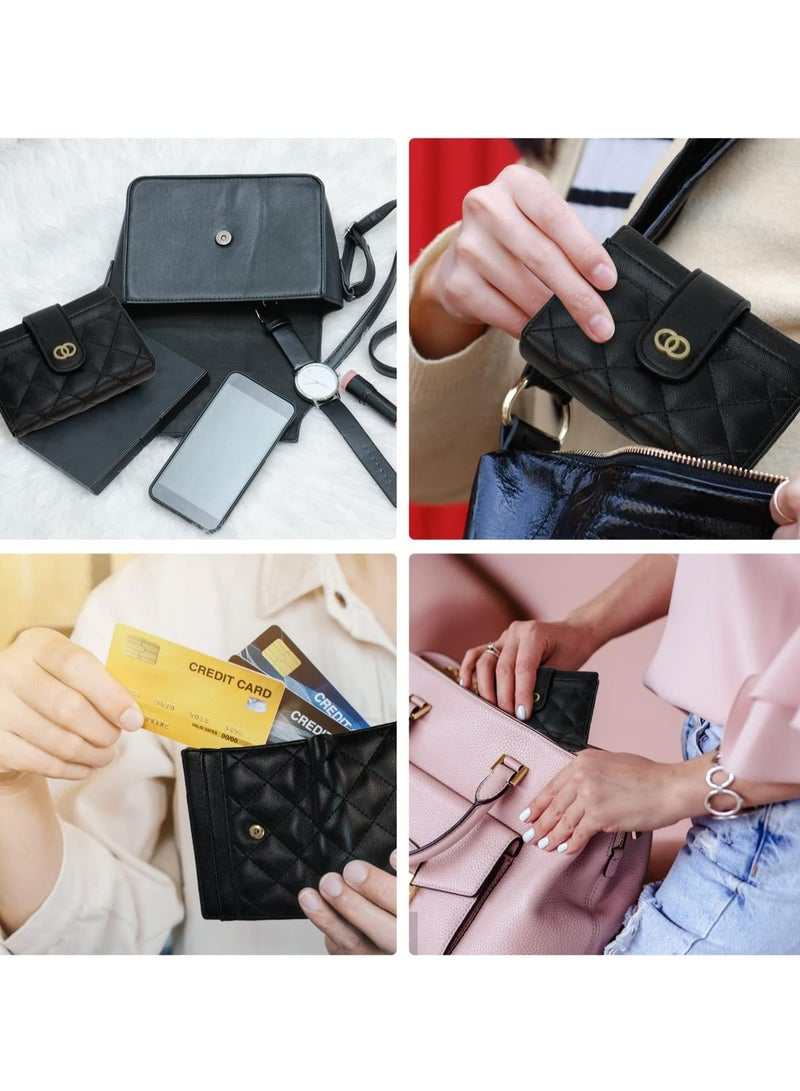 Oasisgalore Small Wallets Credit Card Holder Wallets Bifold Wallet Mini Coin Purse With ID Window(Black) - Image 3