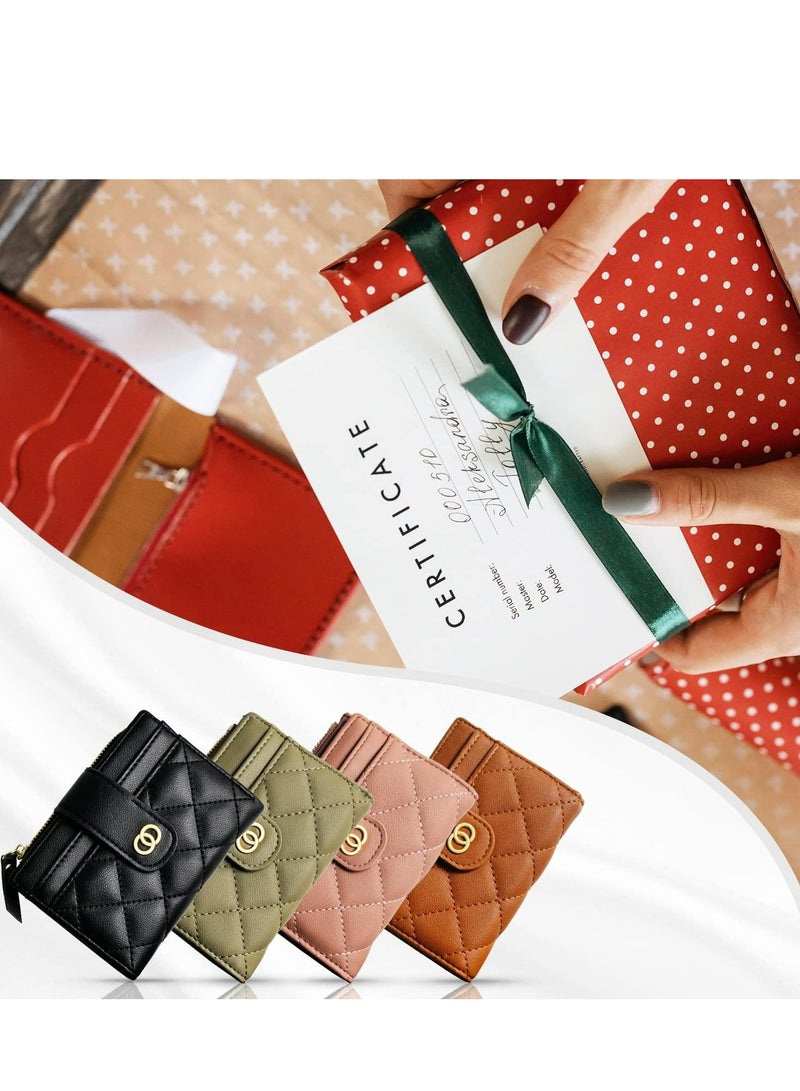 Oasisgalore Small Wallets Credit Card Holder Wallets Bifold Wallet Mini Coin Purse With ID Window(Black) - Image 4