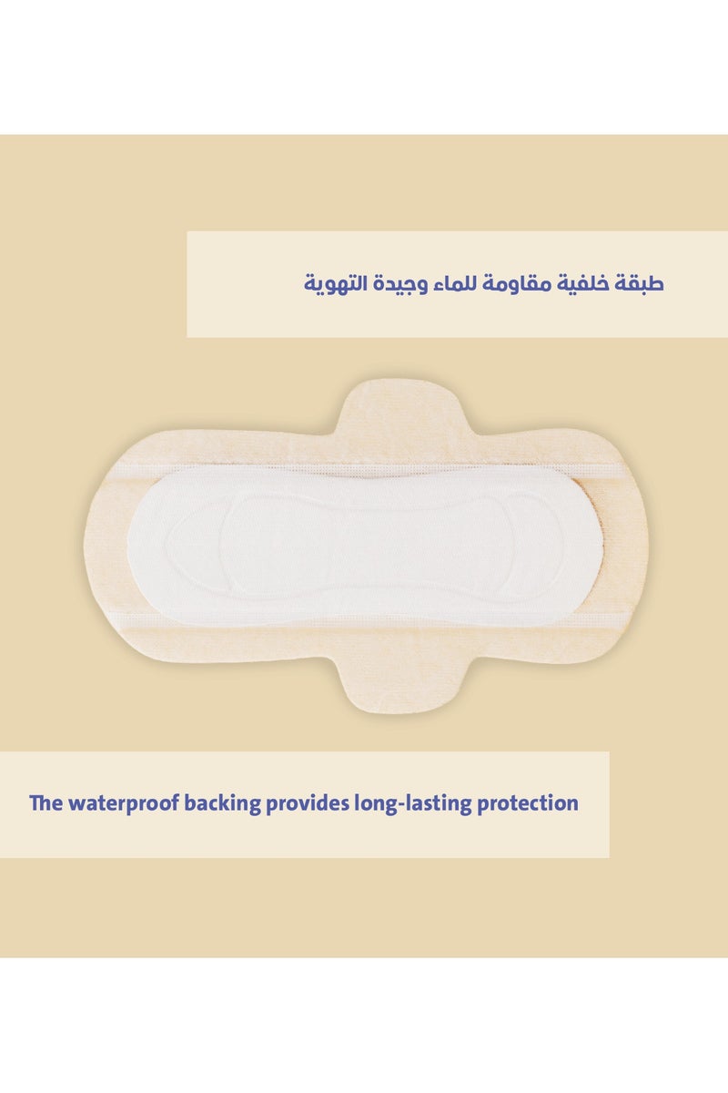 CIRCLES Circles Natural Cotton Daily Sanitary Pads with Wings – Regular, 16 Pieces - Image 4